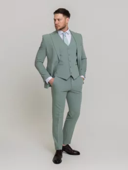 Костюм-тройка мятный цвет Костюмы мужские классические