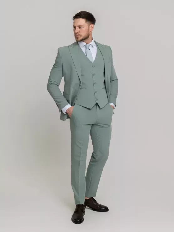 Костюм-тройка мятный цвет Костюмы мужские классические