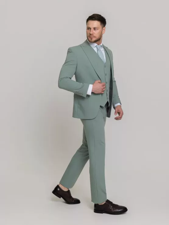 Костюм-тройка мятный цвет Костюмы мужские классические