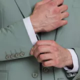 Костюм-тройка мятный цвет Костюмы мужские классические
