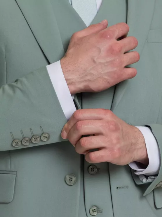 Костюм-тройка мятный цвет Костюмы мужские классические