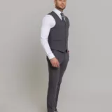 Костюм-тройка  дымчато-серый цвет Брючные мужские костюмы