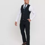 Костюм-тройка темно-зеленого цвета Костюм на свадьбу