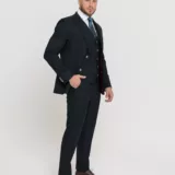 Костюм-тройка темно-зеленого цвета Костюм на свадьбу