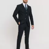 Костюм-тройка темно-зеленого цвета Костюм на свадьбу