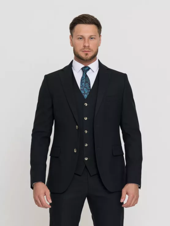 Костюм-тройка темно-зеленого цвета Костюм на свадьбу