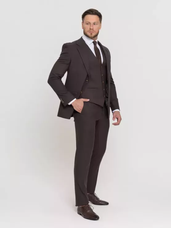 Костюм-тройка шоколадный оттенок Костюм на свадьбу