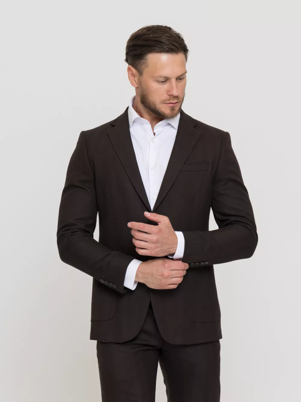 Костюм-двойка шоколадный цвет Костюм двойка