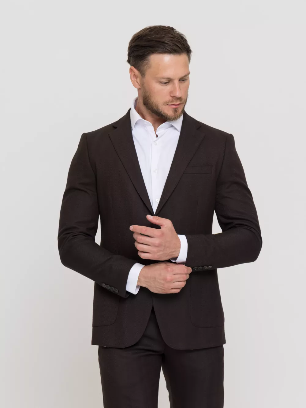 Костюм-двойка шоколадный цвет Костюм двойка