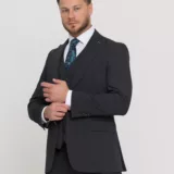 Костюм-тройка болотного цвета Костюм на свадьбу