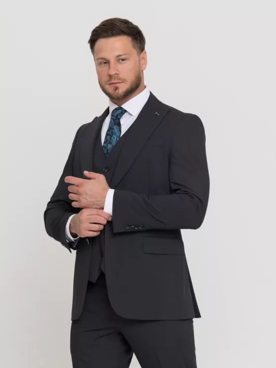 Костюм-тройка болотного цвета Костюм на свадьбу