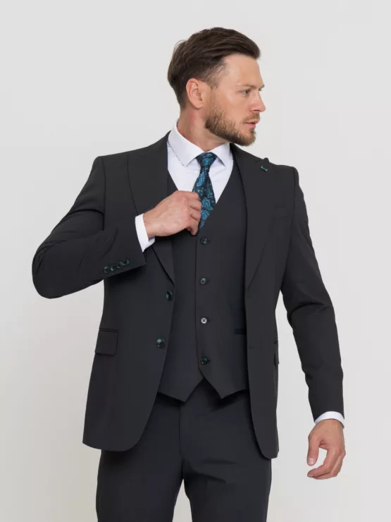 Костюм-тройка болотного цвета Костюм на свадьбу