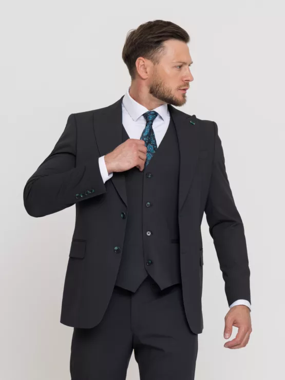 Костюм-тройка болотного цвета Костюм на свадьбу