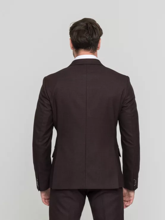 Двубортный костюм шоколадный цвет Костюм двойка