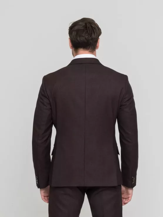 Двубортный костюм шоколадный цвет Костюм двойка