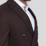 Двубортный костюм шоколадный цвет Костюм двойка