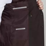 Двубортный костюм шоколадный цвет Костюм двойка