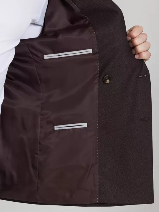 Двубортный костюм шоколадный цвет Костюм двойка