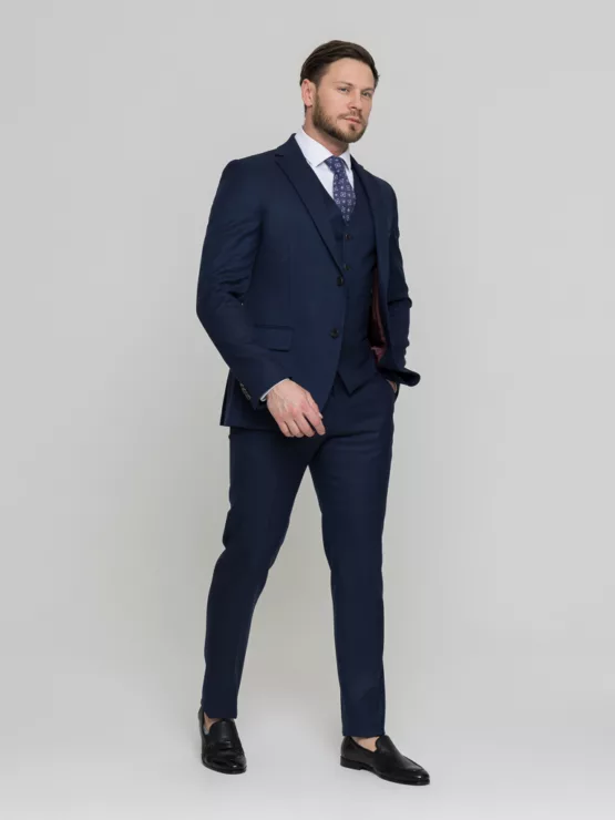 Костюм-тройка светло-синего цвета Костюм на свадьбу